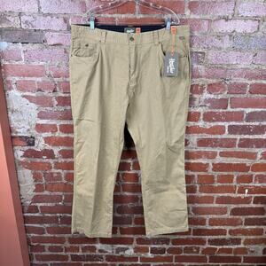 Howler Bros Pants Mens 40x30 Brown Frontside 5-Pocket Stretch Canvas Casual